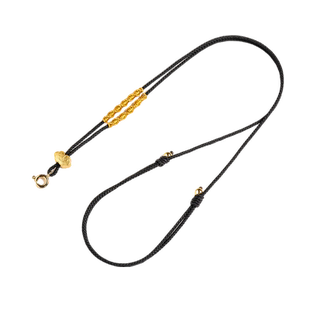 金佛黄金吊坠挂绳玉佩脖子手工编织挂坠挂件绳子细绳免绑项链配绳