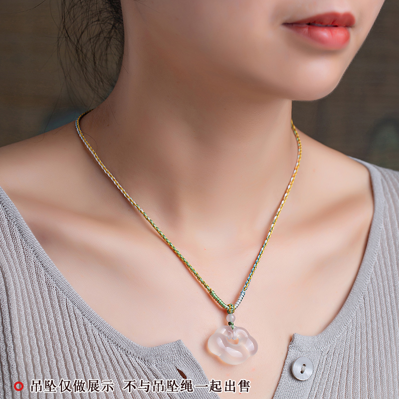 小吊坠珍珠锁骨链黄金足金项链绳