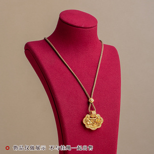 手工编织直穿玉坠项链绳女配绳老铺古法黄金葫芦八宝罗盘吊坠挂绳