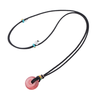 黄金挂件绳子玉佩玉坠脖子项链绳半成品挂脖红黑吊坠挂绳金佛配绳