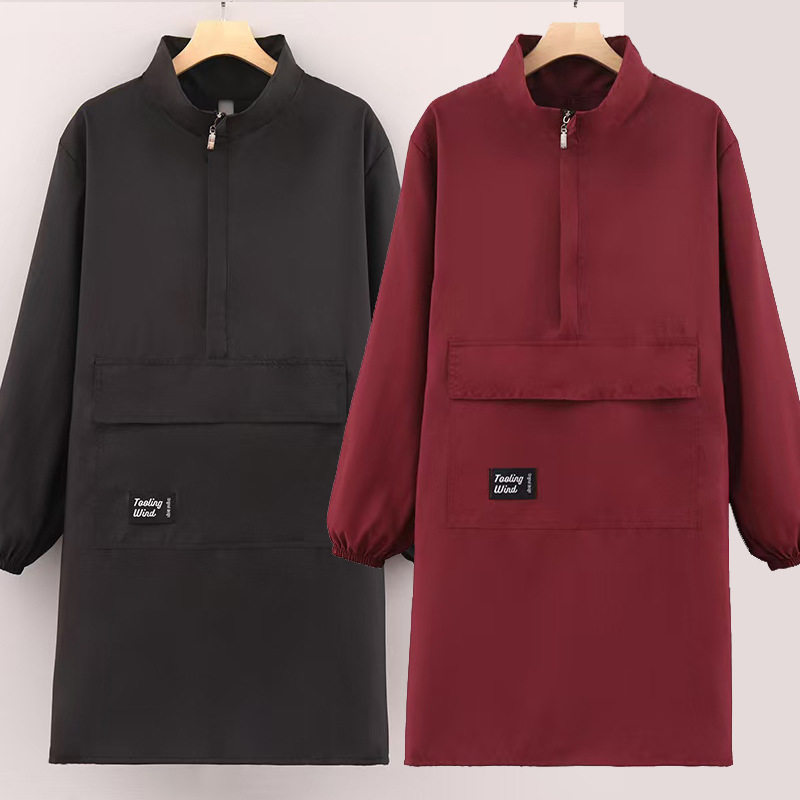 新款时尚带袖围裙厨房做饭防泼水立领罩衣不粘毛长袖餐饮工作服女,家庭/个人清洁工具,围裙套装,淘宝优惠券,粉丝福利购,淘宝优惠卷