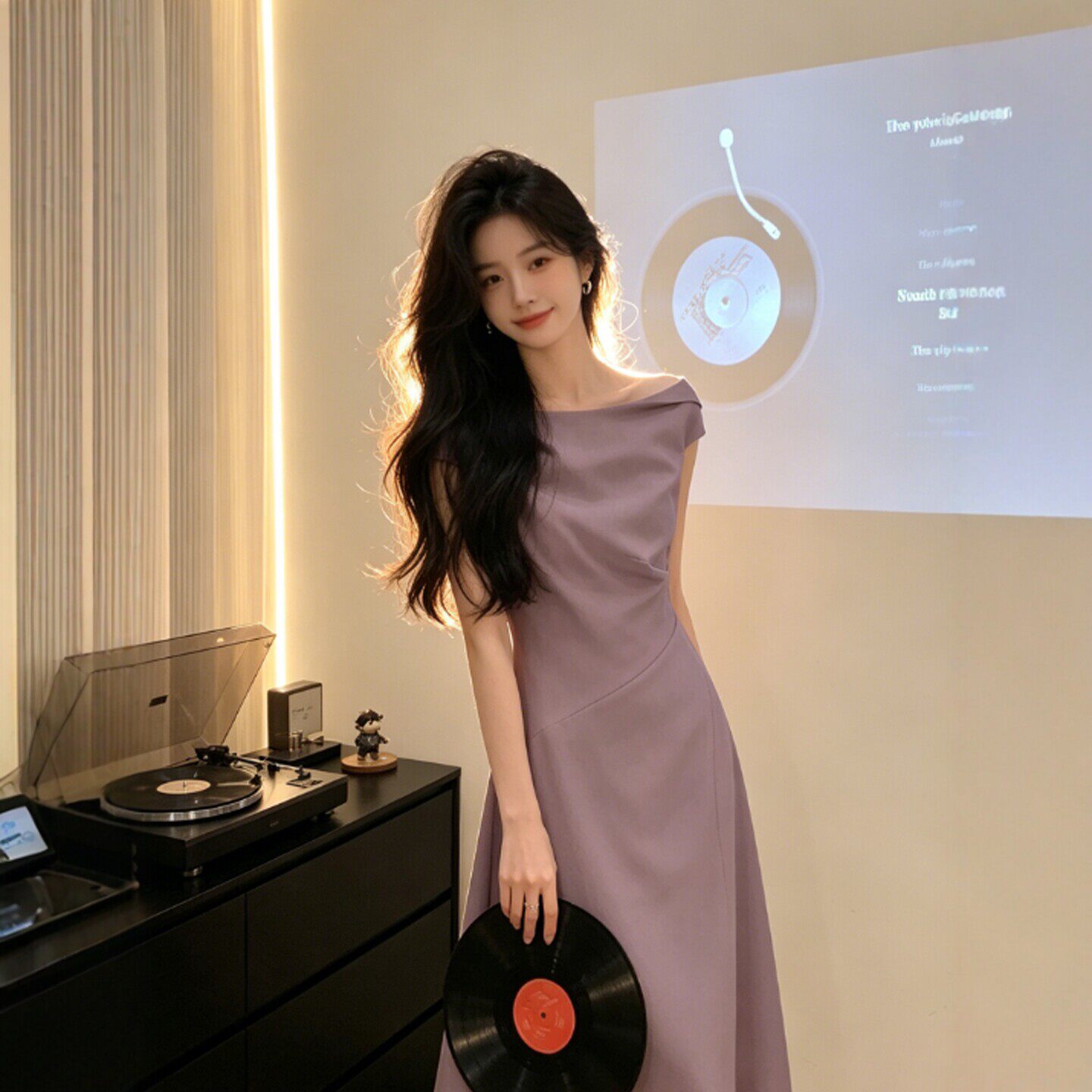专柜御姐独特绝美紫色收腰显瘦吊带连衣裙时尚气质感女士长裙子26