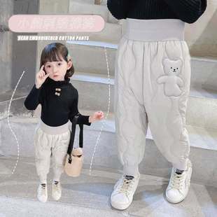 加绒加厚裤 女宝宝羽绒棉裤 儿童女童冬款 2025新款 子冬 保暖外穿冬季