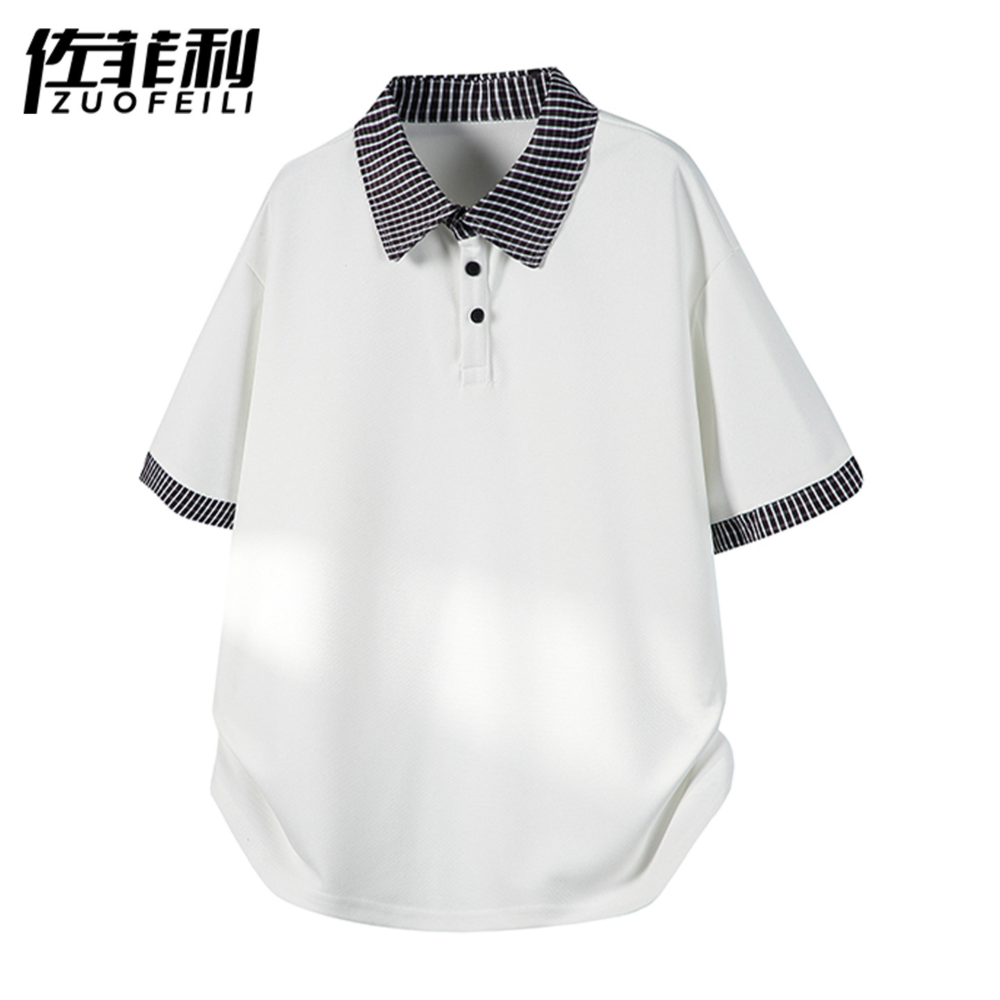 专柜撞色翻领短袖男夏季2026新款潮流凉感上衣服POLO领美式风男士