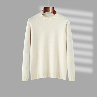 统悦100%纯山羊绒衫加厚男毛衣