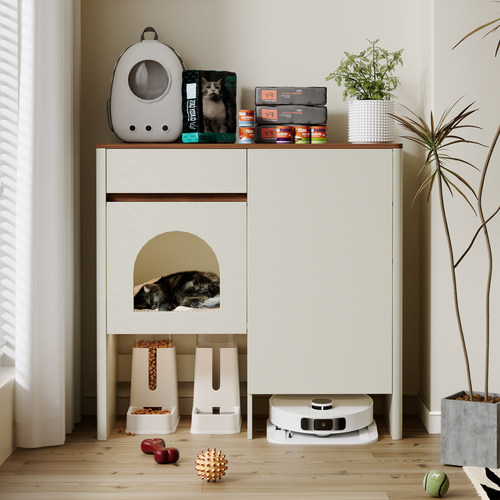 猫咪收纳柜扫地机器人阳台柜防晒