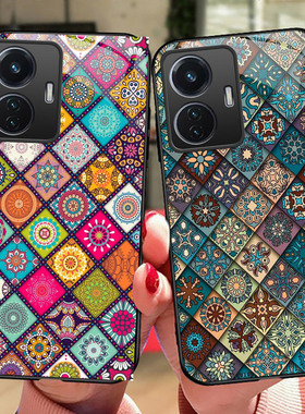 国潮格纹iQOOZ6手机壳vivoIQOOZ5X玻璃iqooZ3保护套lqooZ1防摔iqooU5全包V2220A硅胶软边硬壳V2164KA男女2131