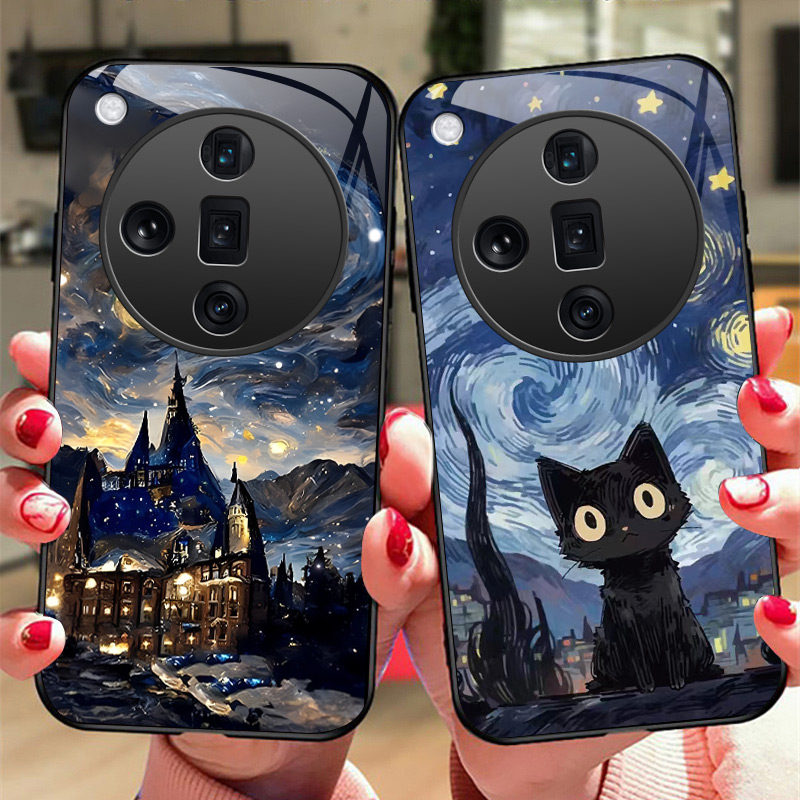 梵高玻璃OPPO手机壳油画创意个性