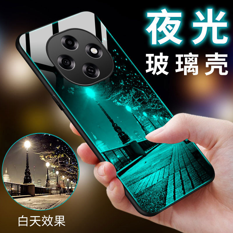 适用OPPOA6Pro手机壳夜光玻璃