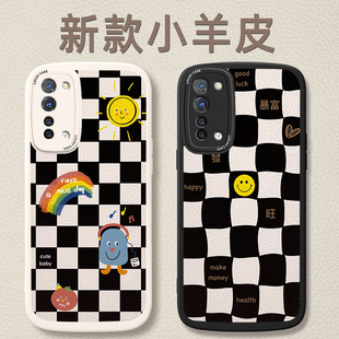 OPPOReno3手机壳reno3Pro精孔全包防摔5G硅胶男女oppo格子小羊皮PDCM00情侣个性PCRMOO软壳贴皮rome三por简约