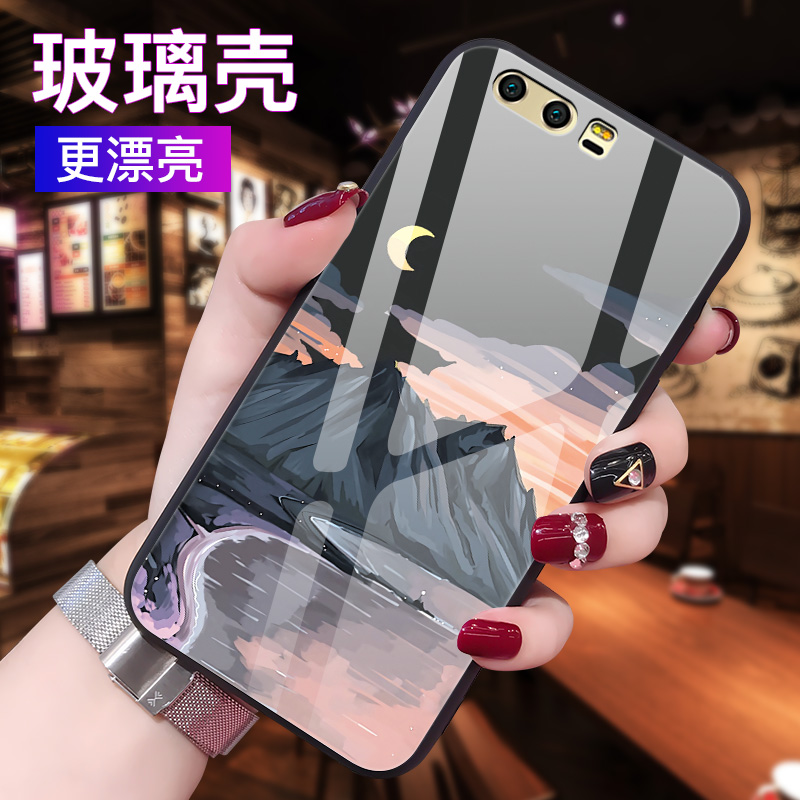 玻璃华为荣誉手机壳小众卡通个性