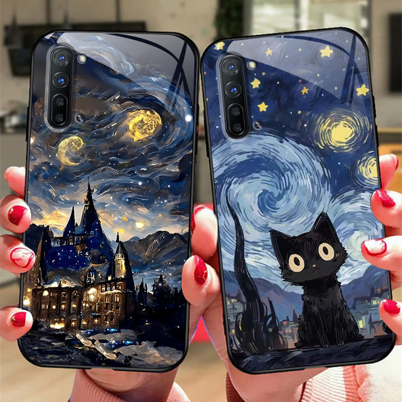 梵高玻璃oppo手机壳油画个性创意