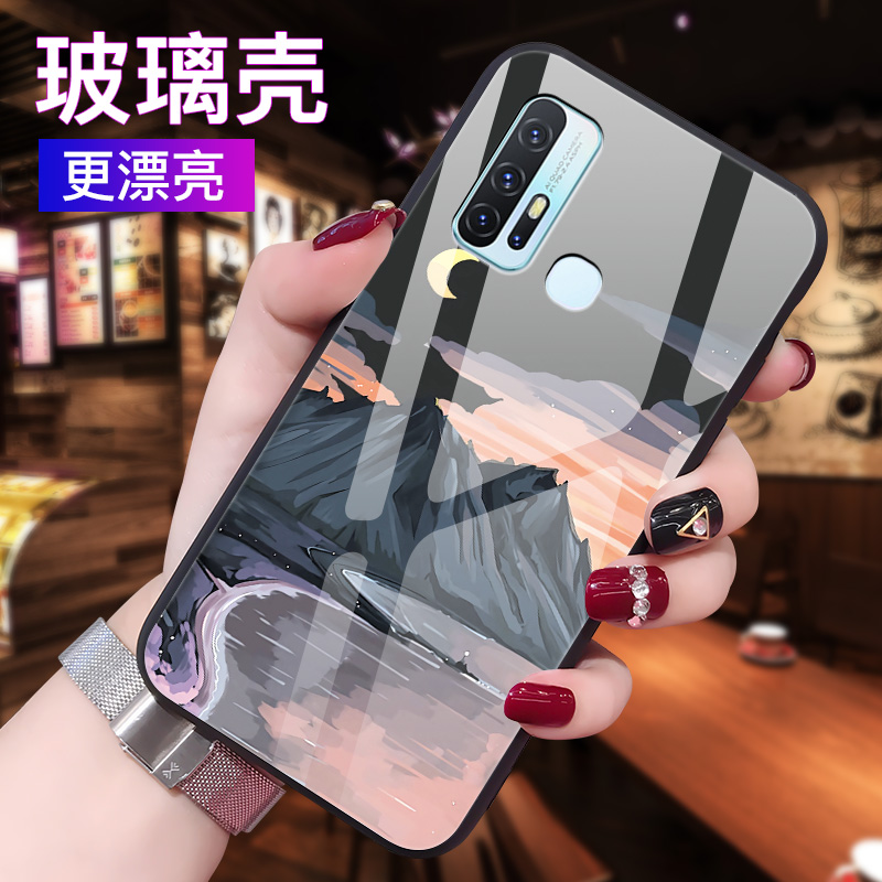 vivoz6手机壳vivo玻璃保护套Z6全包V1963A5G版防摔Z6x软边硬壳voviz水墨画步步高viviz男女z65g网红情侣