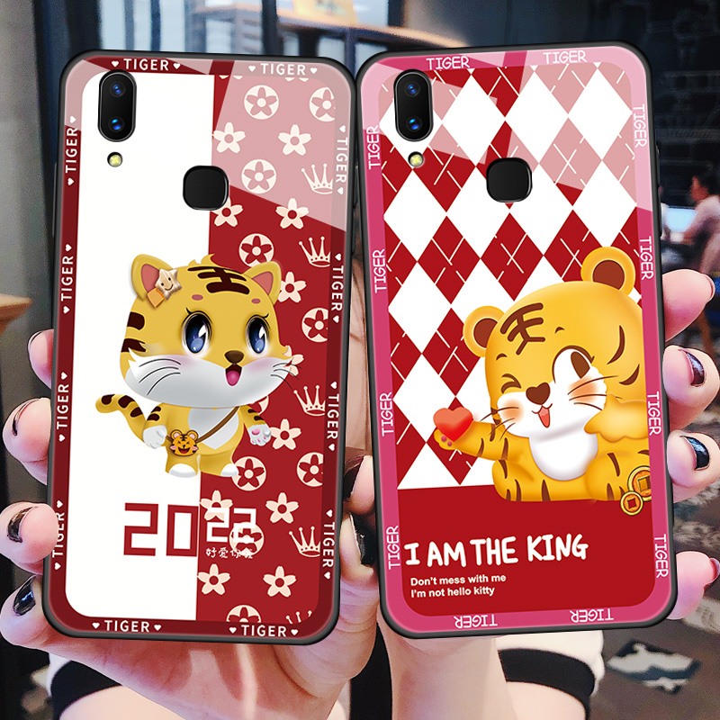 vivo手机壳x21s可爱虎后指纹uda