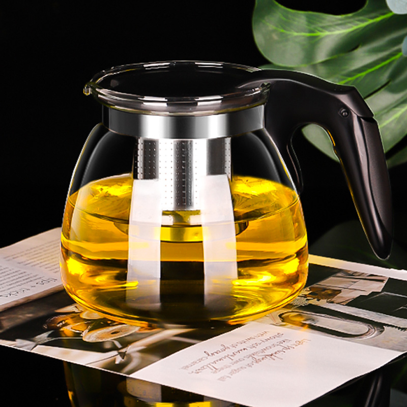泡茶壶家用玻璃茶壶耐高温花茶壶办公室大容量冲茶器水壶茶具套装