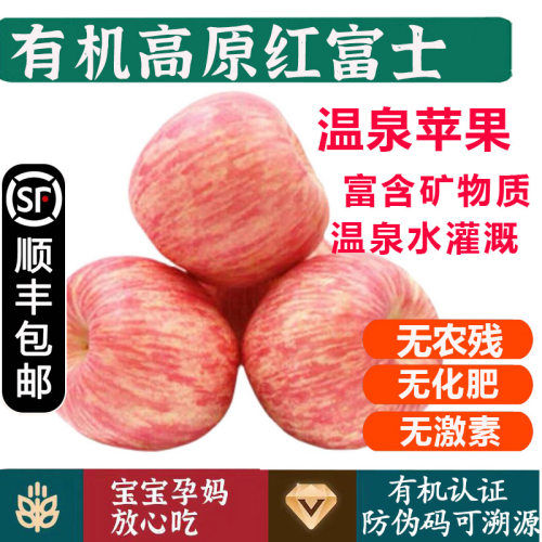 有机高原红富士苹果【送货到家】阿珍温泉苹果无农残孕妇宝宝水果