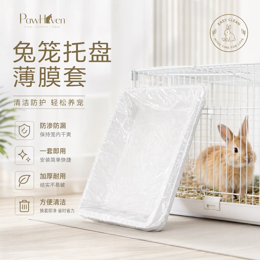 兔笼一次性薄膜龙猫荷兰猪兔子专用厕所兔子吸臭木粒兔砂兔子用品