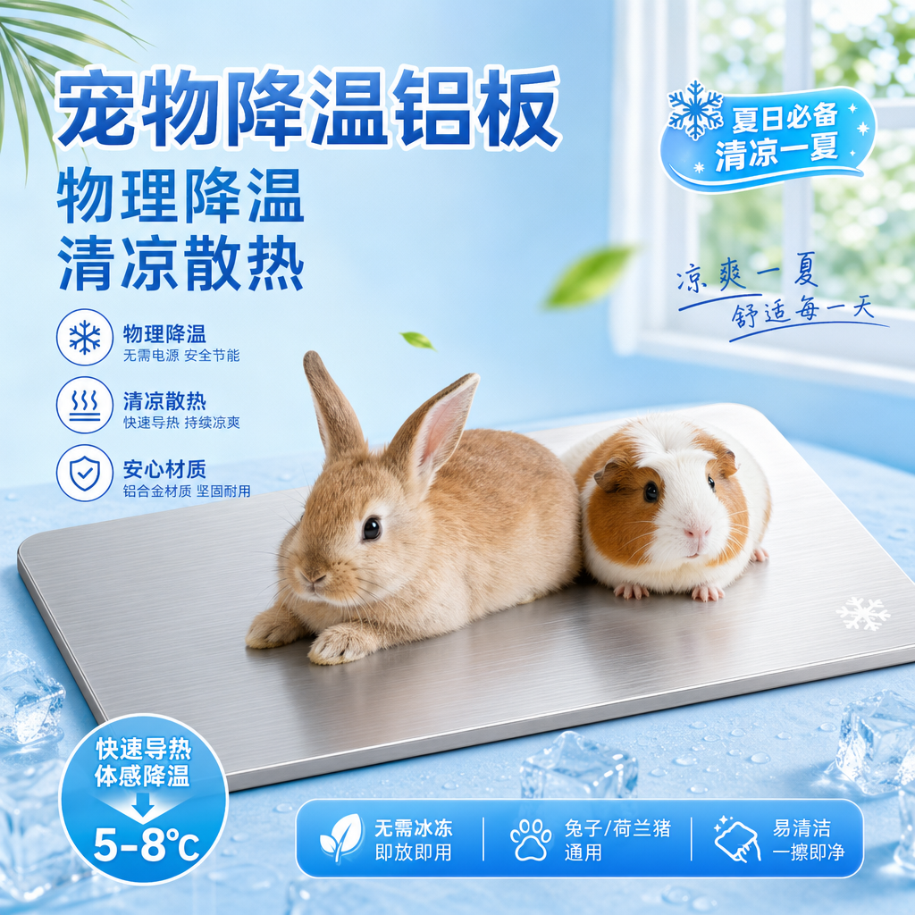 仓鼠兔子夏天散热板宠物空调降温板龙猫降温用品消暑避暑降温冰垫