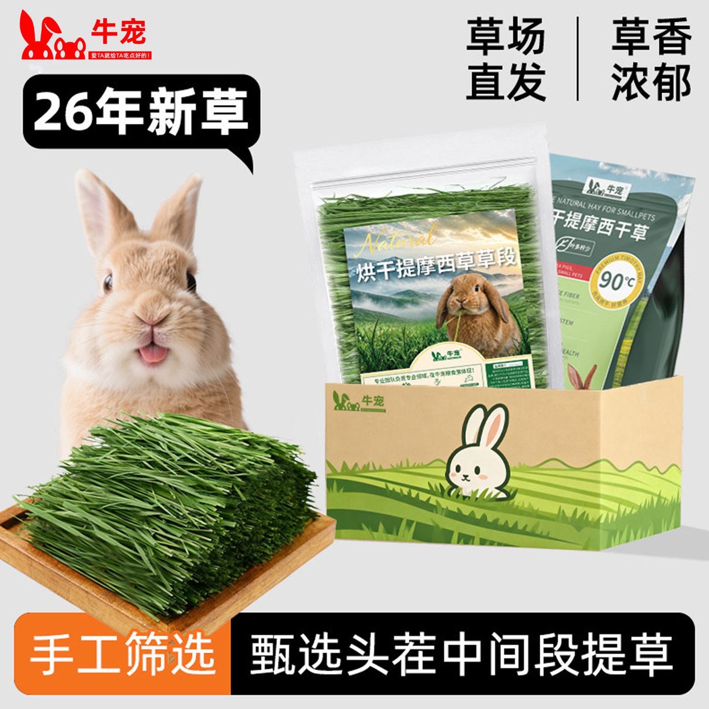 多叶提摩西草烘干荷兰猪牛宠北提图片
