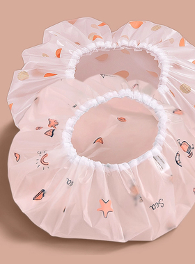 加厚浴帽防水沐浴帽淋浴头套帽厨房防油烟帽子女洗澡发套HWJ