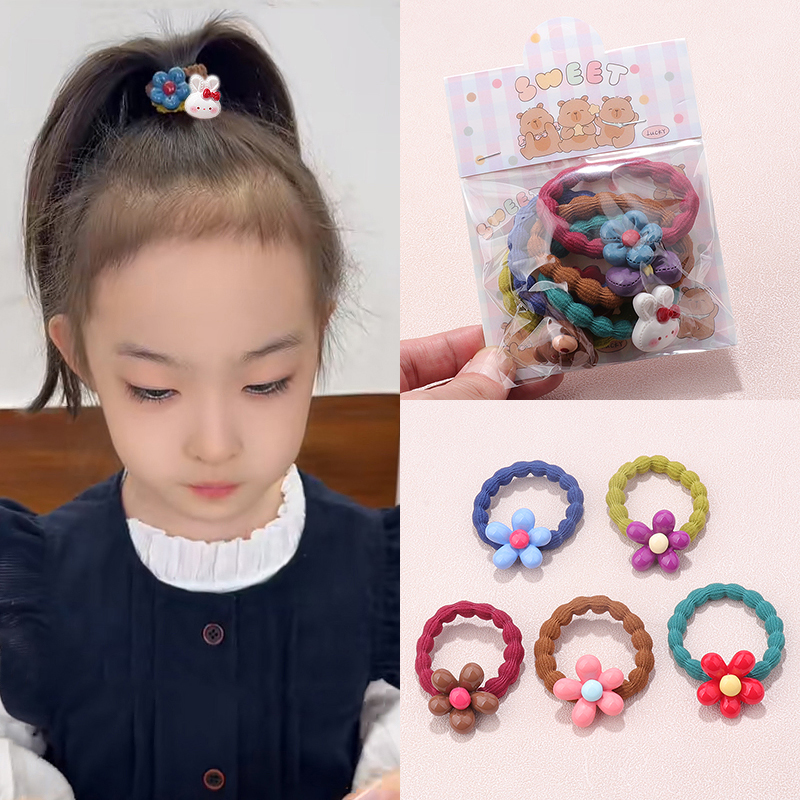 彩色爱心发绳马尾豆豆发圈