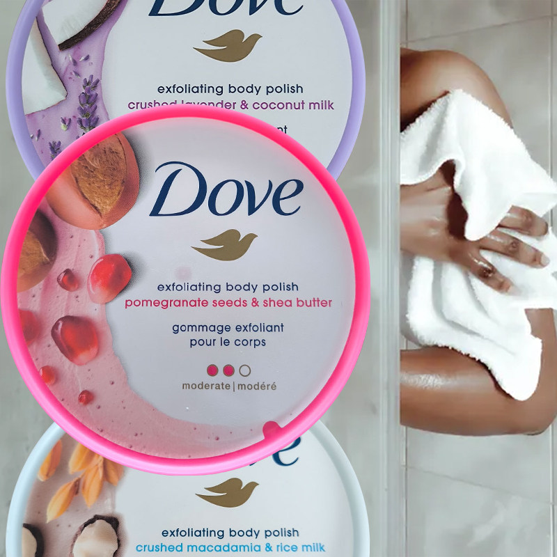 保税直发 Dove多芬磨砂膏石榴籽乳木果风味身体磨砂膏298g薰衣草