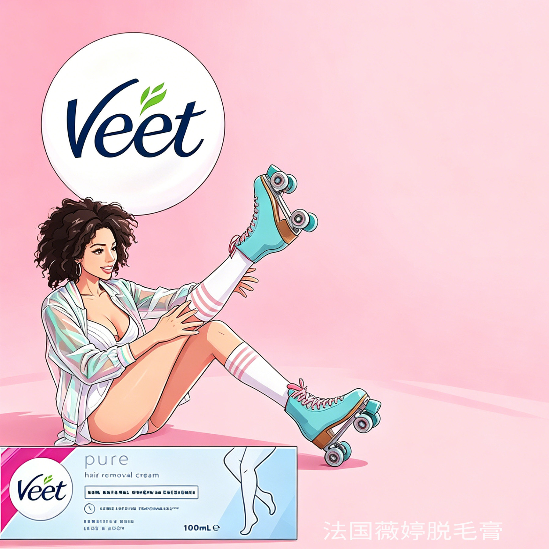 保税区直发 Veet薇婷脱毛膏 100ml温和款 经典款 滋润款 法国产