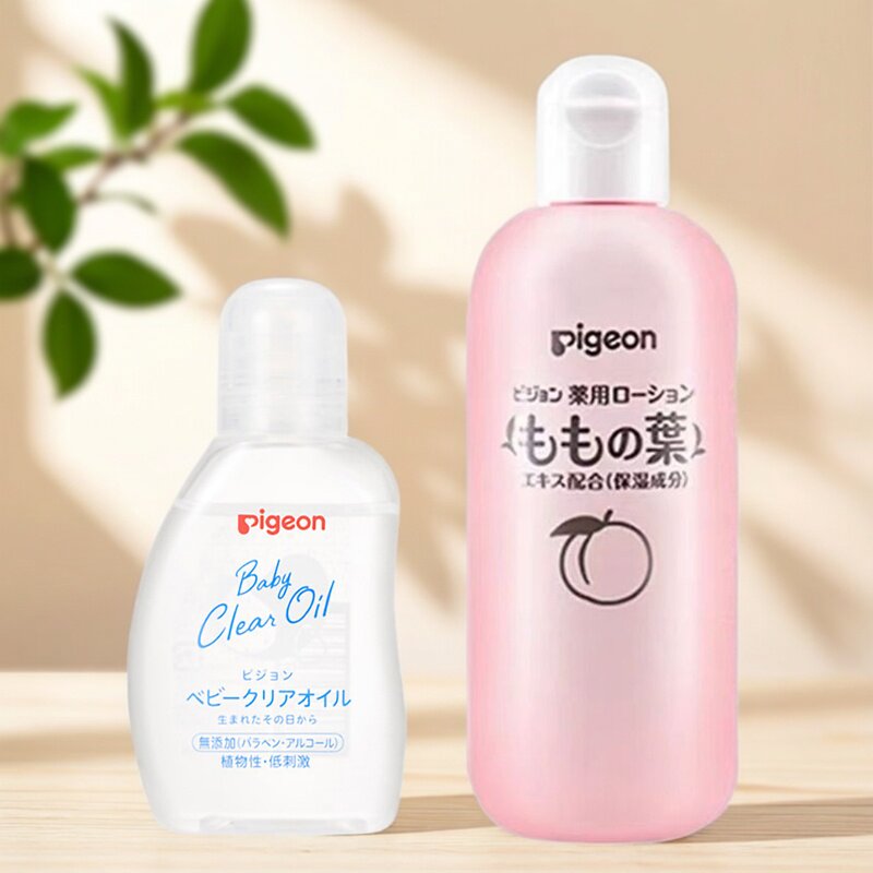 保税区发货 日版贝亲桃子水200ml 润肤油80ml洗发沐浴二合一等
