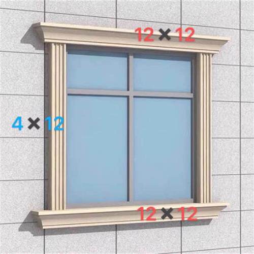 室外eps外墙装饰线条边框泡沫别墅窗套窗户包边造型浮雕屋檐构件