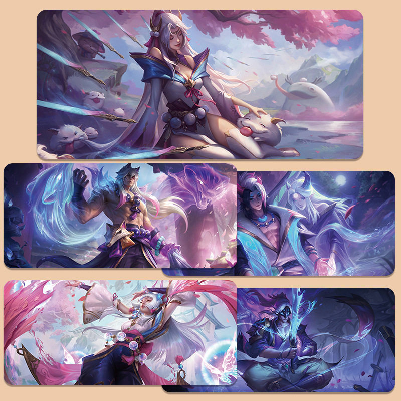 LOL英雄联盟鼠标垫游戏游戏周边加厚超大防滑耐磨纯天然橡胶底