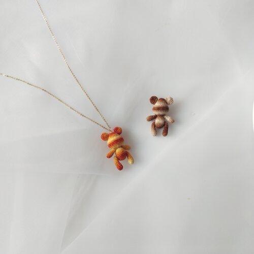 手作风钩针编织项链吊坠耳环