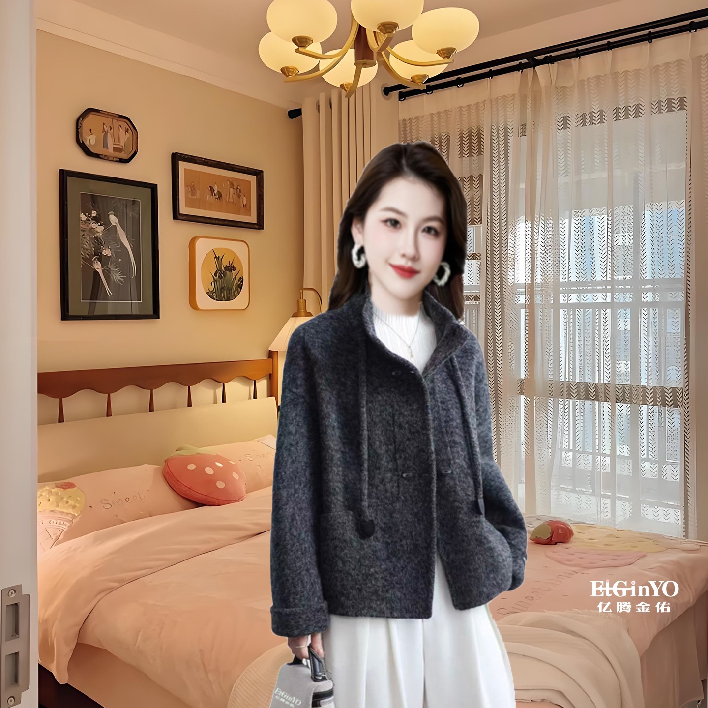 短款立领休闲显瘦减龄女外套