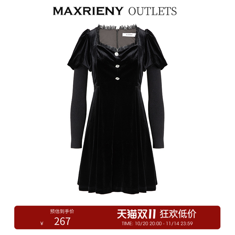 复古羊腿袖 收腰设计 精美钻饰扣