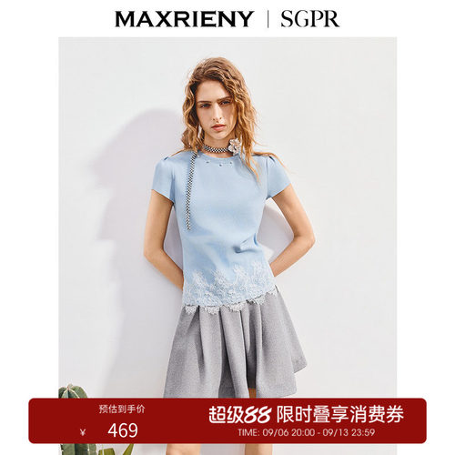 下摆精致蕾丝花边	小飞袖设计