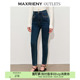 春季 牛仔裤 MAXRIENY渐变钻饰修身 新品 奥莱