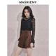 修身 打底衫 MAXRIENY优雅感蕾丝雪纺衫 显瘦上衣女 奥莱