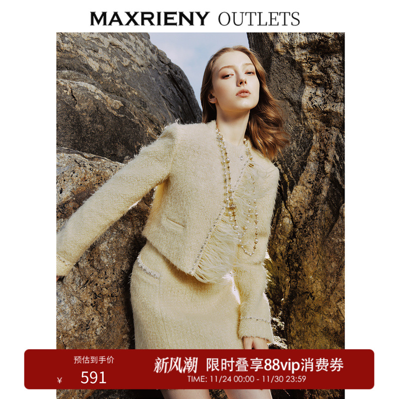 进口羊毛花纱面料，毛绒斜门襟宽肩外套