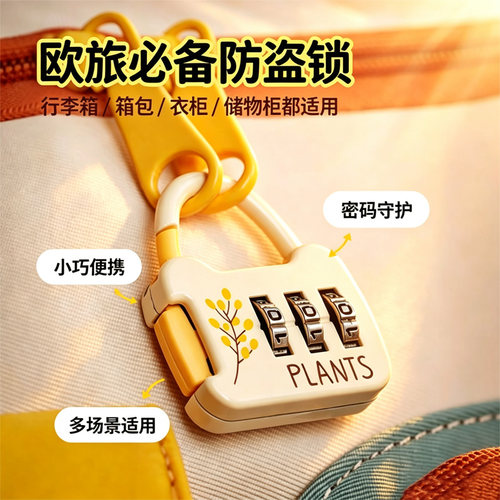 行李箱防盗旅行背包拉链密码锁