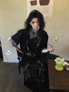 亚文化新款夏季豹纹镰刀印花拼接短袖街头宽松T恤男女y2k亚比上衣