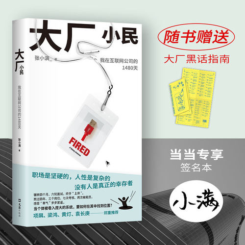 【赠大厂黑话指南】大厂小民 张小满作品 我的母亲做保洁作者纪实文学书 写给无法靠岸的我们 张小满新书 现当代文学小说畅销书籍