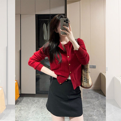 安可拉红开春韩系穿搭红