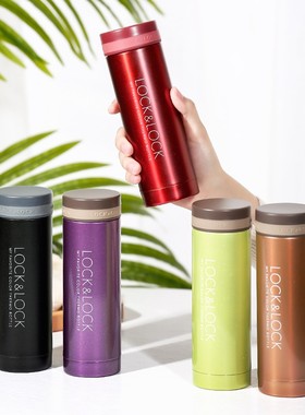 乐扣乐扣不锈钢保温杯情侣男女便携简约高颜值直身创意水杯LHC560