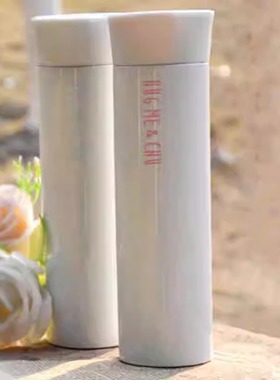 微瑕疵乐扣乐扣水杯400ml卡普马克杯304不锈钢情侣保温杯LHC4113