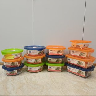 微瑕乐扣乐扣耐热玻璃保鲜盒便捷非密封容器冰箱微波炉烤箱LLG827