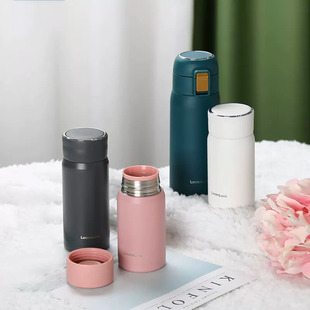 乐扣乐扣点点保温杯女小容量水杯便携可爱小巧迷你简约杯子学生男