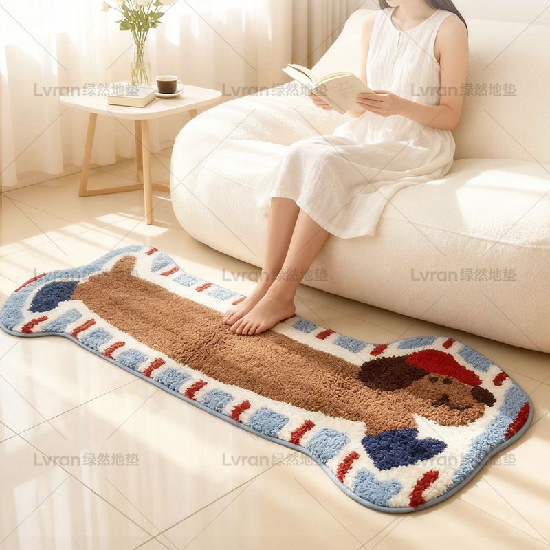 【萌宠】簇绒机织地毯异形卧室毯加厚毛绒客厅沙发化妆椅地毯