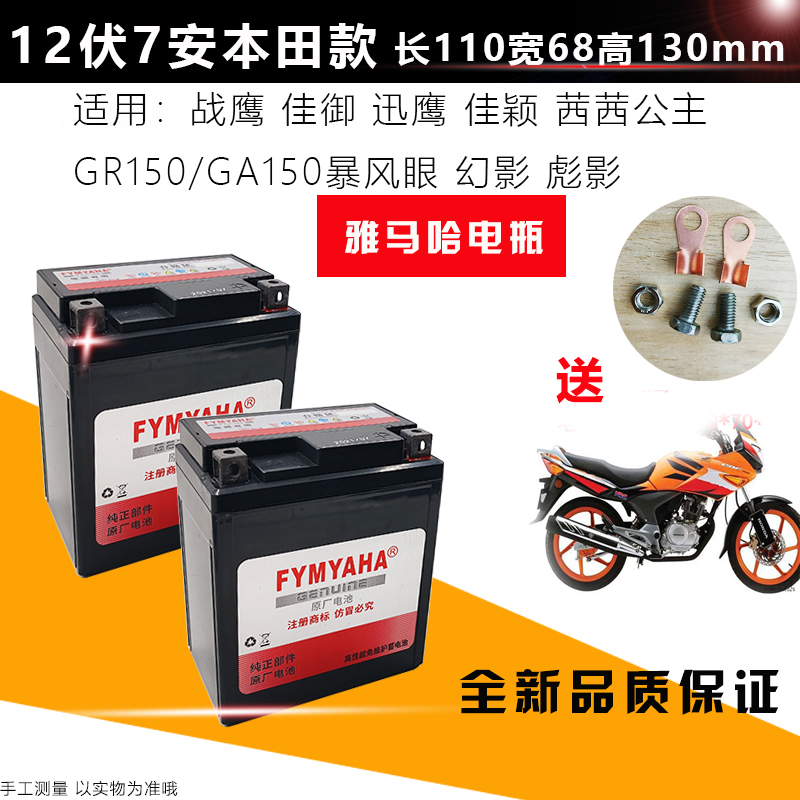 飞鹰雅马哈摩托车电池YTX7-BS