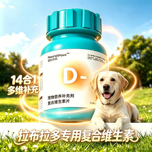 拉布拉多专用狗狗复合维生素b族片b1b12营养宠物小狗吃的多种营养
