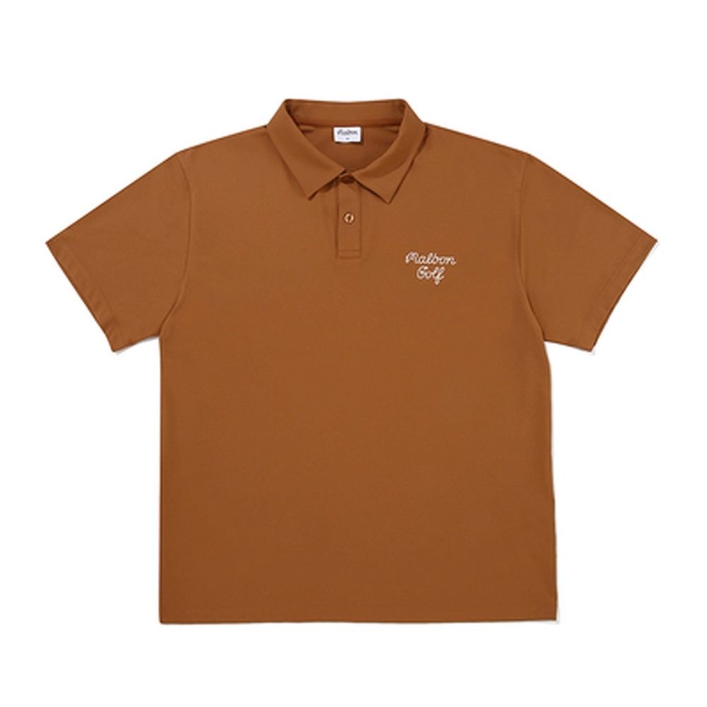 韩版夏季MALBON高尔夫球服男款翻领短袖POLO衫户外运动舒适透气