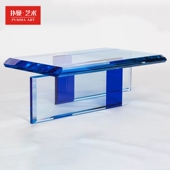 现代简约亚克力透明脚茶台客厅样板房长方形咖啡桌子组合沙发茶几